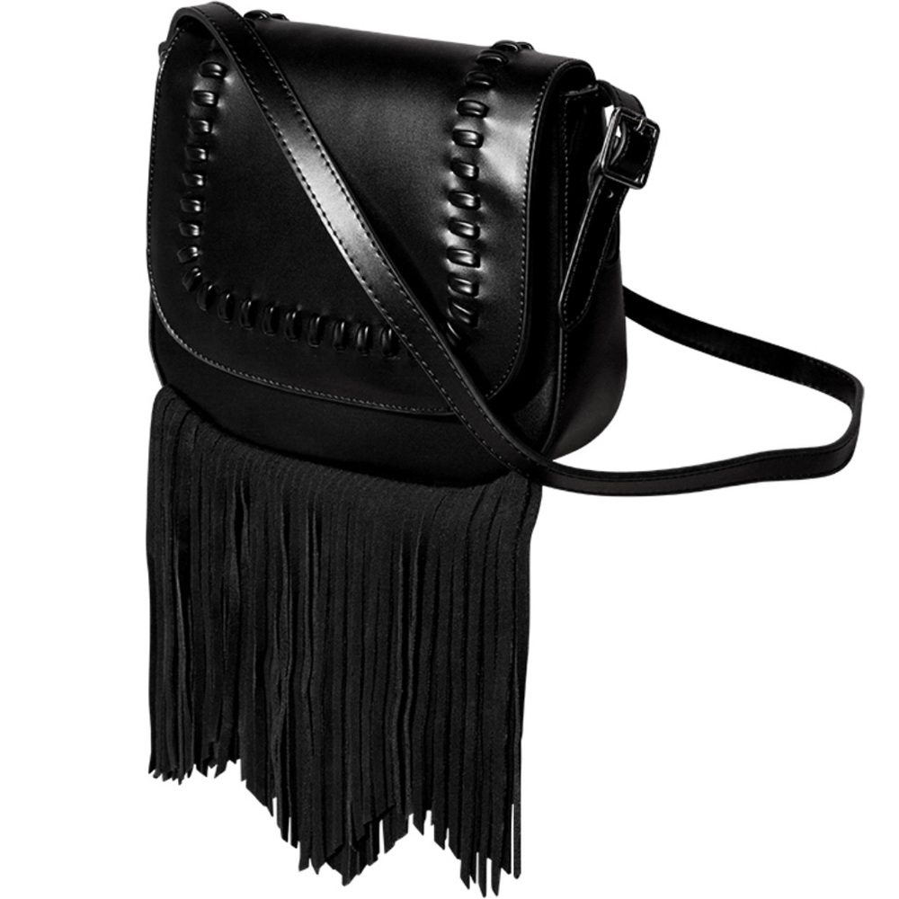 Leather Tassel Satchel HandBag